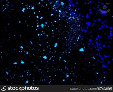 Fluorescence stars. Spots of fluorescent stones in a pavement background pattern