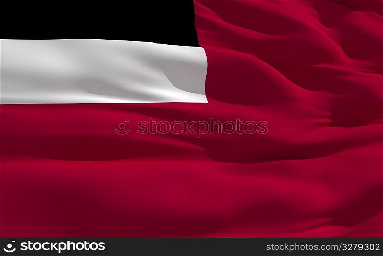 Fluttering flag of Georgia on the wind