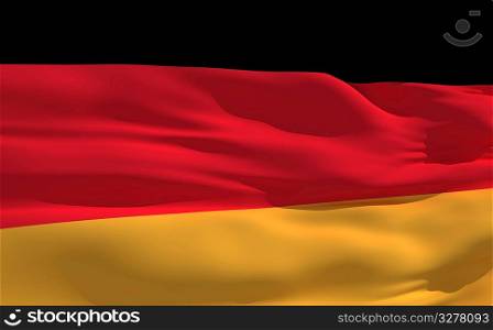 Fluttering flag of Germany on the wind