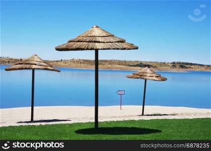 fluvial beach in alqueva lake, Mourao, Portugal
