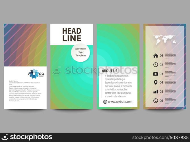Flyers set, modern banners. Business templates. Cover template, abstract vector layouts. Minimalistic design with circles, diagonal lines. Geometric shapes forming beautiful retro background.. Flyers set, modern banners. Business templates. Cover design template, easy editable abstract vector layouts. Minimalistic design with circles, diagonal lines. Geometric shapes forming beautiful retro background.