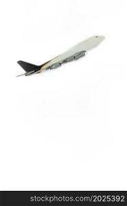 Flying commercial passenger jet plane Take off airplane. Isolated on white background and copy space white and space for text. Flying commercial passenger jet plane Take off airplane. Isolated on white background and copy space