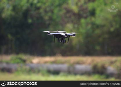 flying drone with camera on the sky