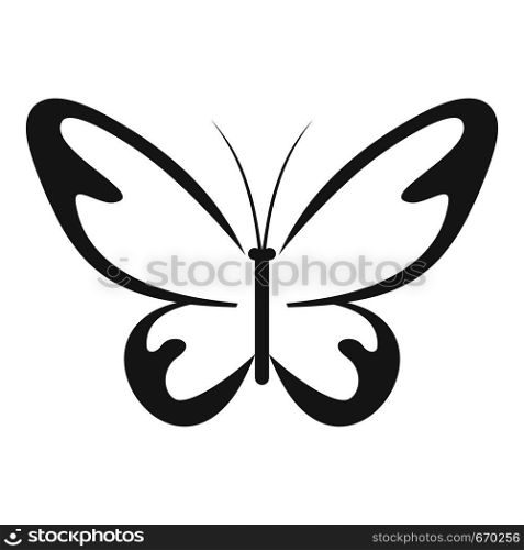 Flying moth icon. Simple illustration of flying moth vector icon for web. Flying moth icon, simple style.