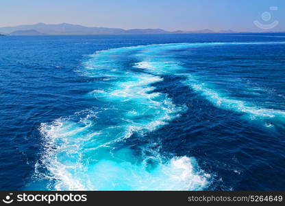 foam and froth in the sea of mediterranean greece