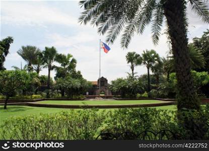 Foert and garden in the centre of Manila, Philippines