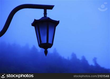 Fog and street lamp