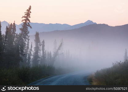 Fog in mountains