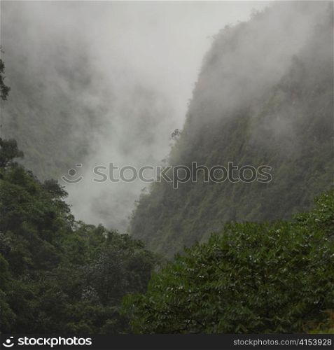 Fog in Sacred Valley, Cusco Region, Peru