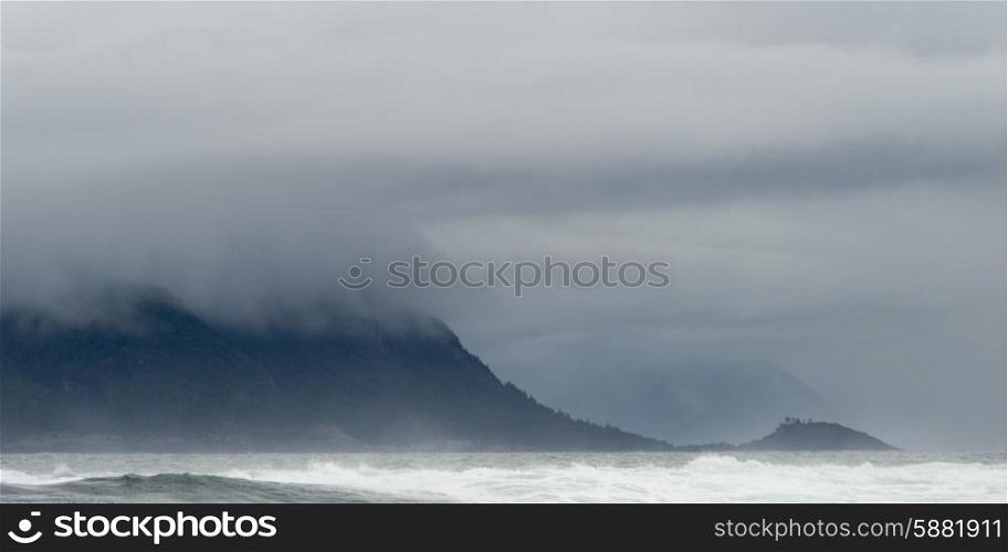 Fog over Pacific Ocean, Skeena-Queen Charlotte Regional District, Haida Gwaii, Graham Island, British Columbia, Canada