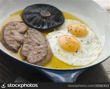Foie Gras Eggs and Portabello Mushrooms