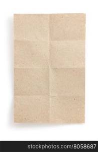 folded note paper isolated on white background