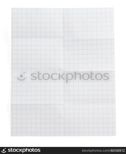 folded note paper isolated on white background