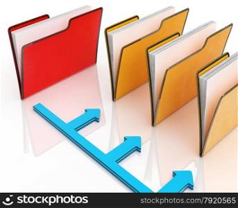Folders Or Files Showing Correspondence And Organized