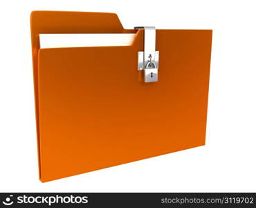 Folders over white background. 3d render