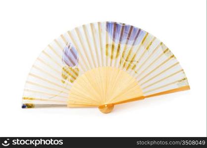 Folding fan isolated on a white background.