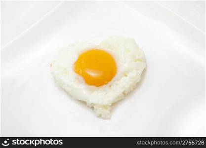 food background with fresh egg on white background