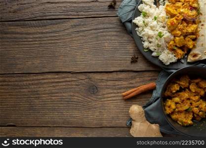 food frame with copy space flat lay