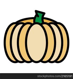 Food pumpkin icon. Outline food pumpkin vector icon color flat isolated. Food pumpkin icon color outline vector