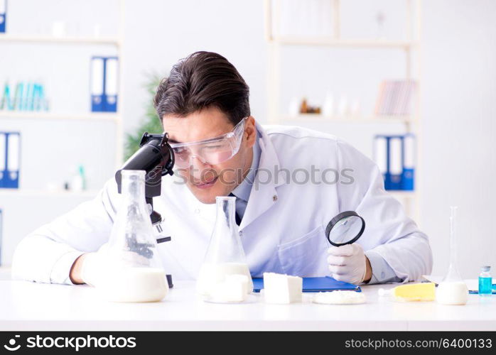 Food scientist testing new stuff in the lab