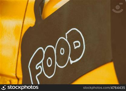 Food Sign On Black