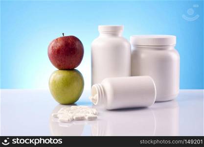Food supplements, healthy diet. Food supplements, healthy diet and science