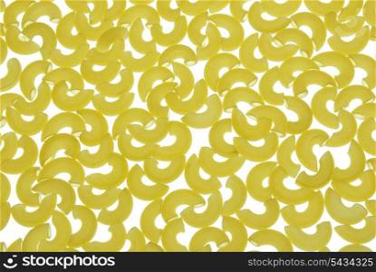 Food texture of macaroni isolated on white background