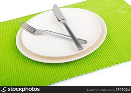 Food utensils served in plate