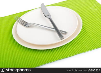 Food utensils served in plate