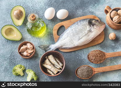 Food with Omega-3 fats