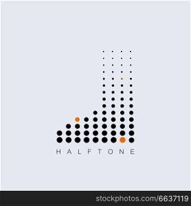 Foot halftone digital symbol.. Foot halftone digital symbol