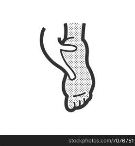 foot massage design, foot care icon