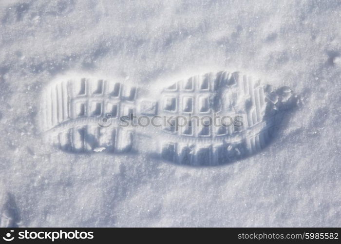 foot prints in fresh snow