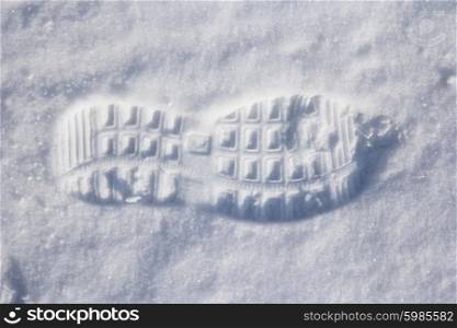 foot prints in fresh snow