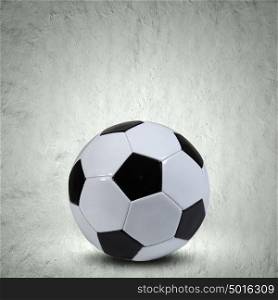 Football. Black and white soccer ball on white background