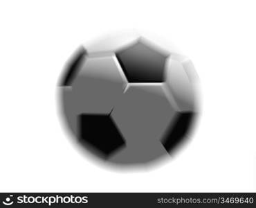 football close-up ball in motion blur(3Dimage)