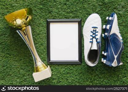 football composition grass with frame