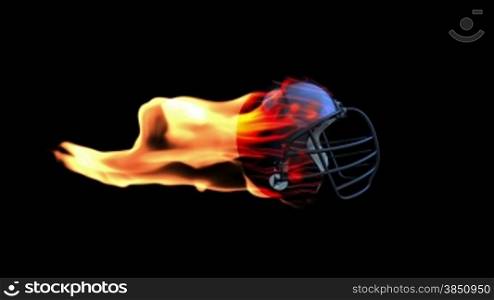 Football-Helmet on Fire