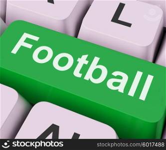 Football Key On Keyboard Meaning American Rugby Or Soccer&#xA;