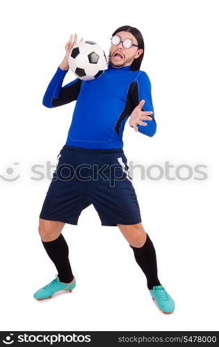 Football player isolated on the white background