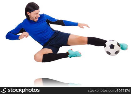 Football player isolated on the white background