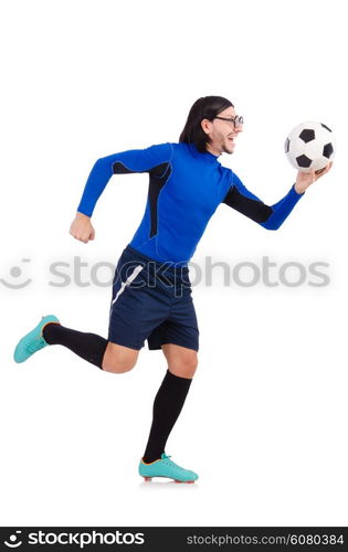 Football player isolated on the white background