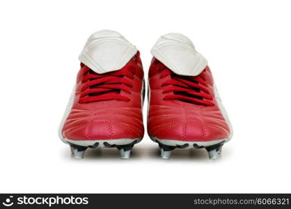 Football shoes isolated on the white background