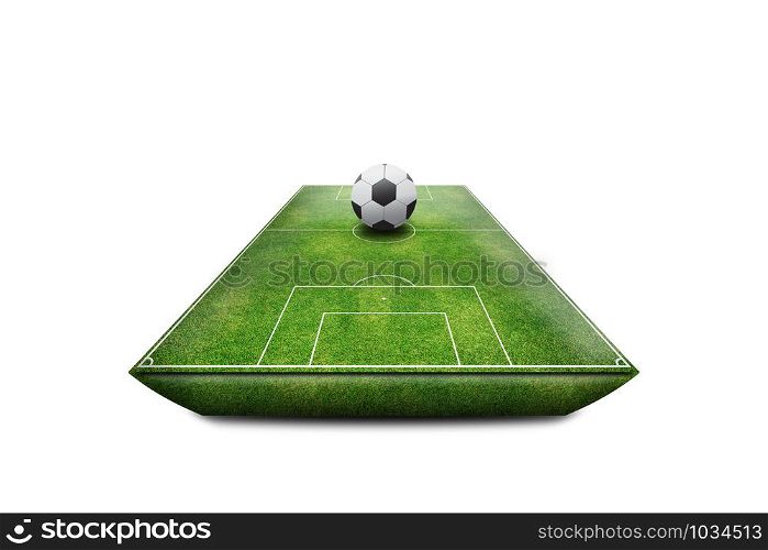 Football Stadium field 3D isolate