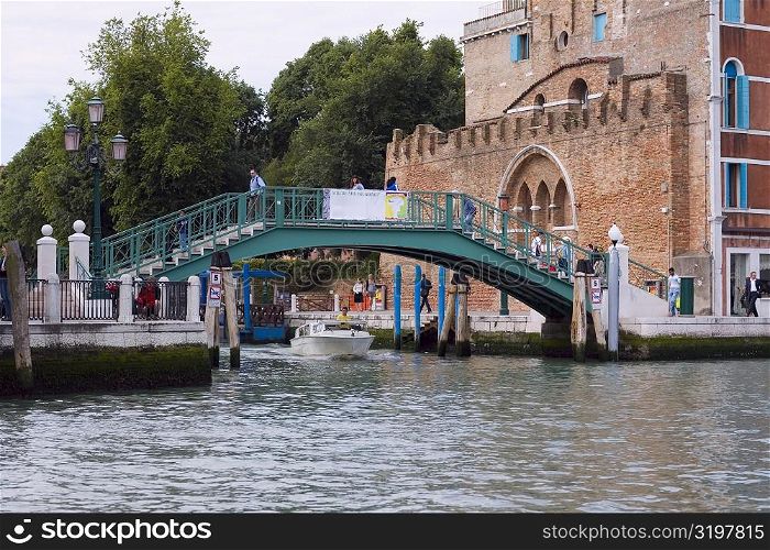 Footbridge over a canal, Venice, Italy