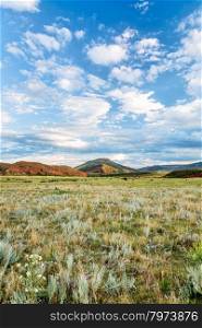 foothills of Rocky Mountains in Colorado - late summer in Red Mountain Open Space near Fort Collins