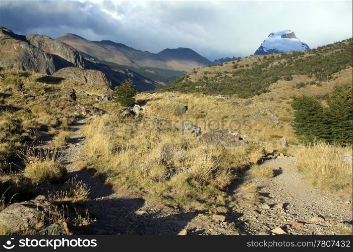 Footpath in national park near El Chalten, Argentina