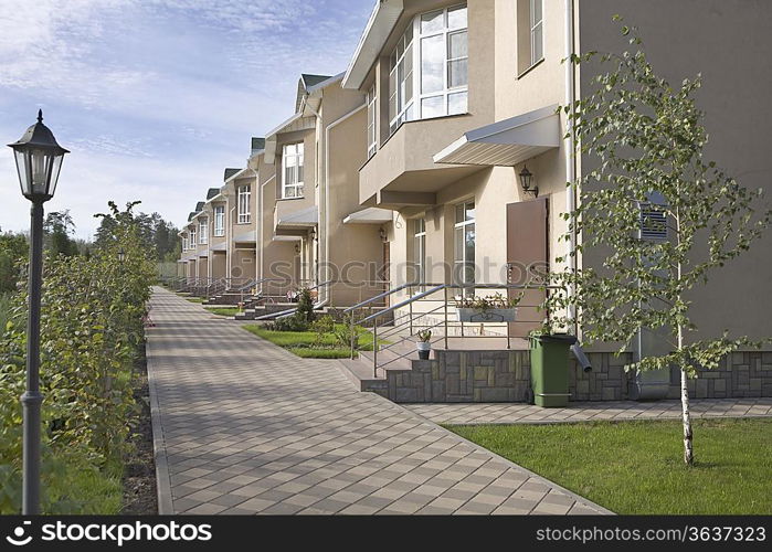 Footpath in new housing development