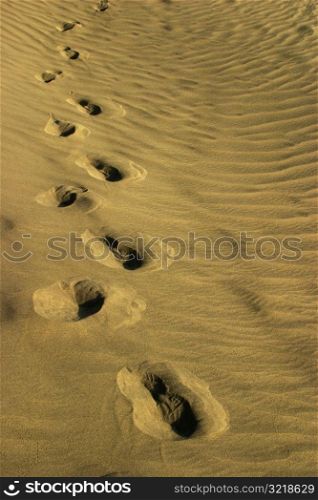 Footprints In Beach