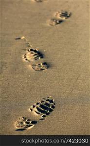 footprints in the sand man